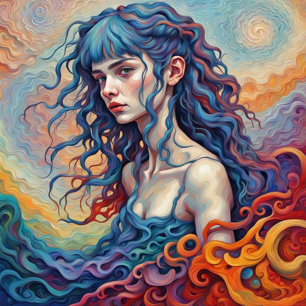 Grimes Portrait in Neo-Impressionistic Expressionist Style