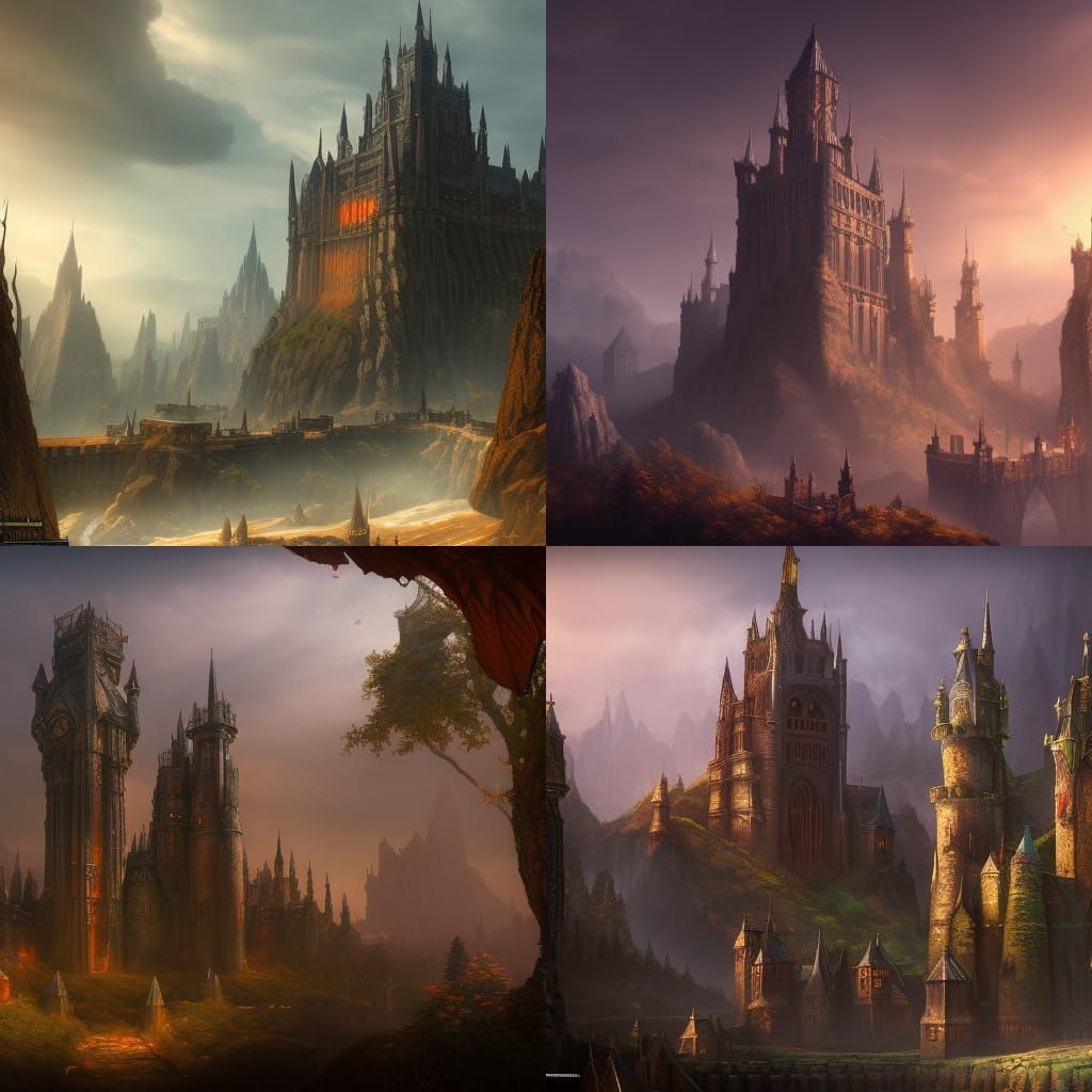 Detailed Medieval Fantasy Matte Painting