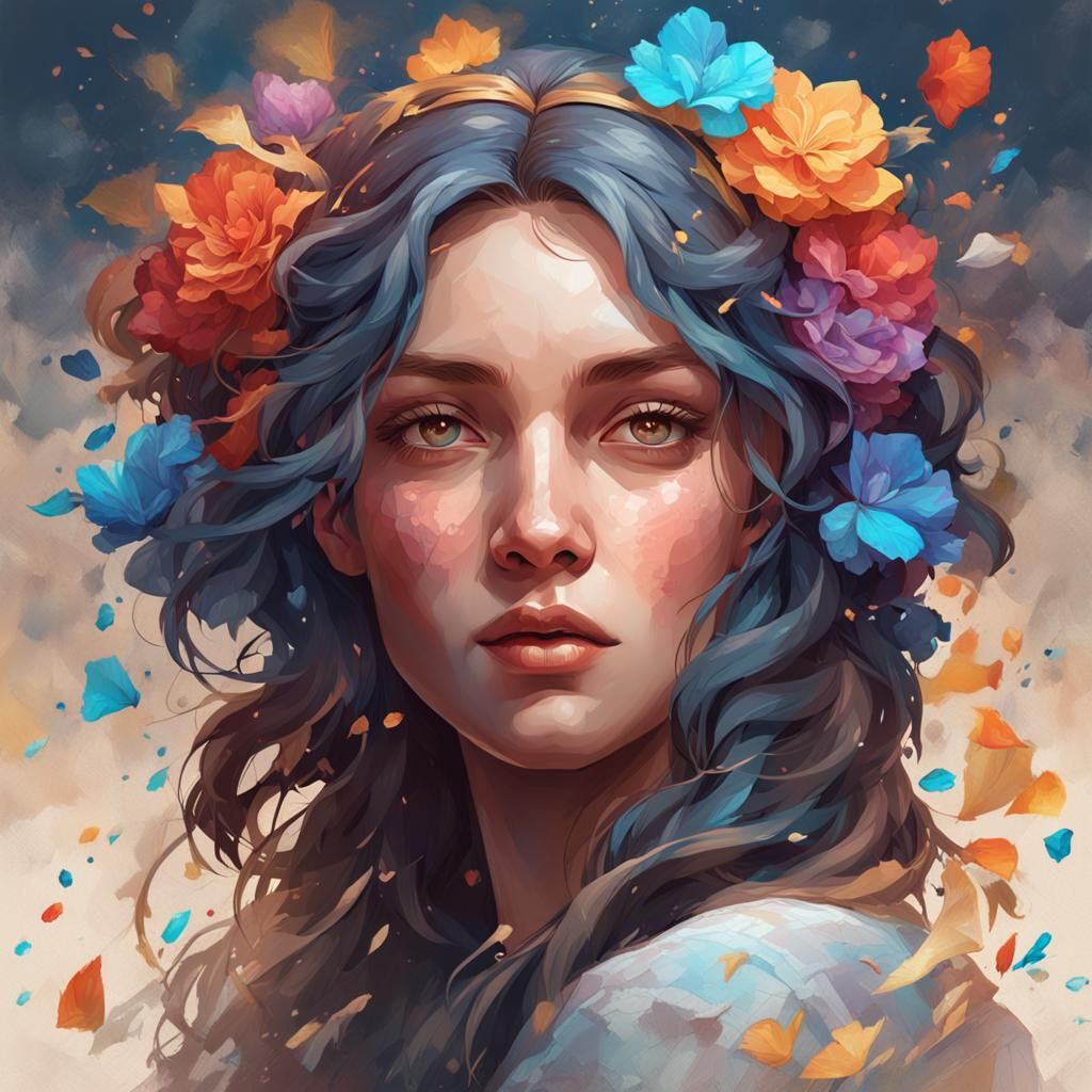 Detailed Portrait in Digital Art Style