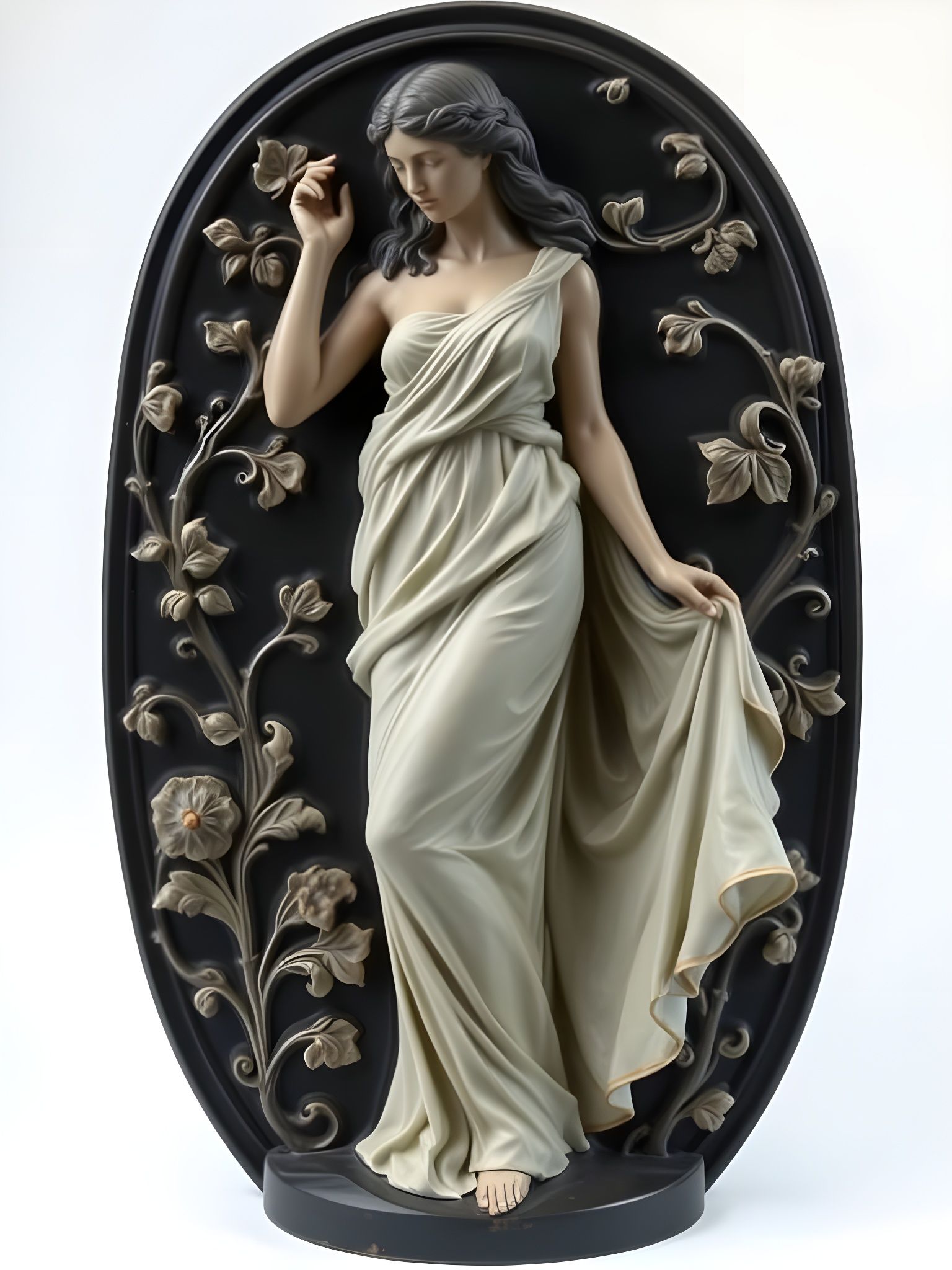 Young Greek Woman in Basalt Jasperware