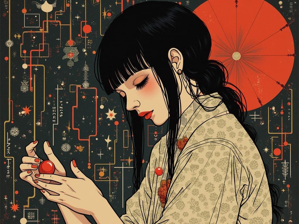 Glowing Cyberpunk Cityscape in a Biopunk Aesthetic