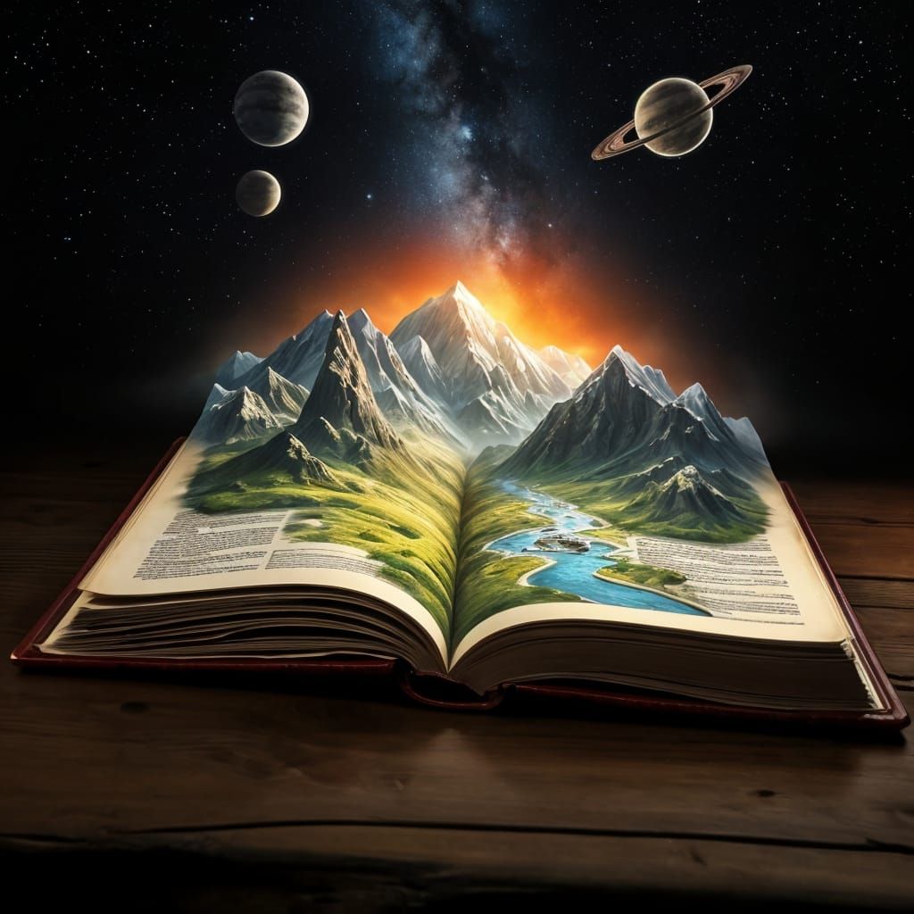 A Realistic World Unfolds from an Open Book