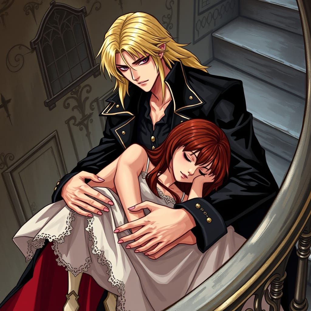 Alucard's Gentle Strength Illuminates the Ancient Castle