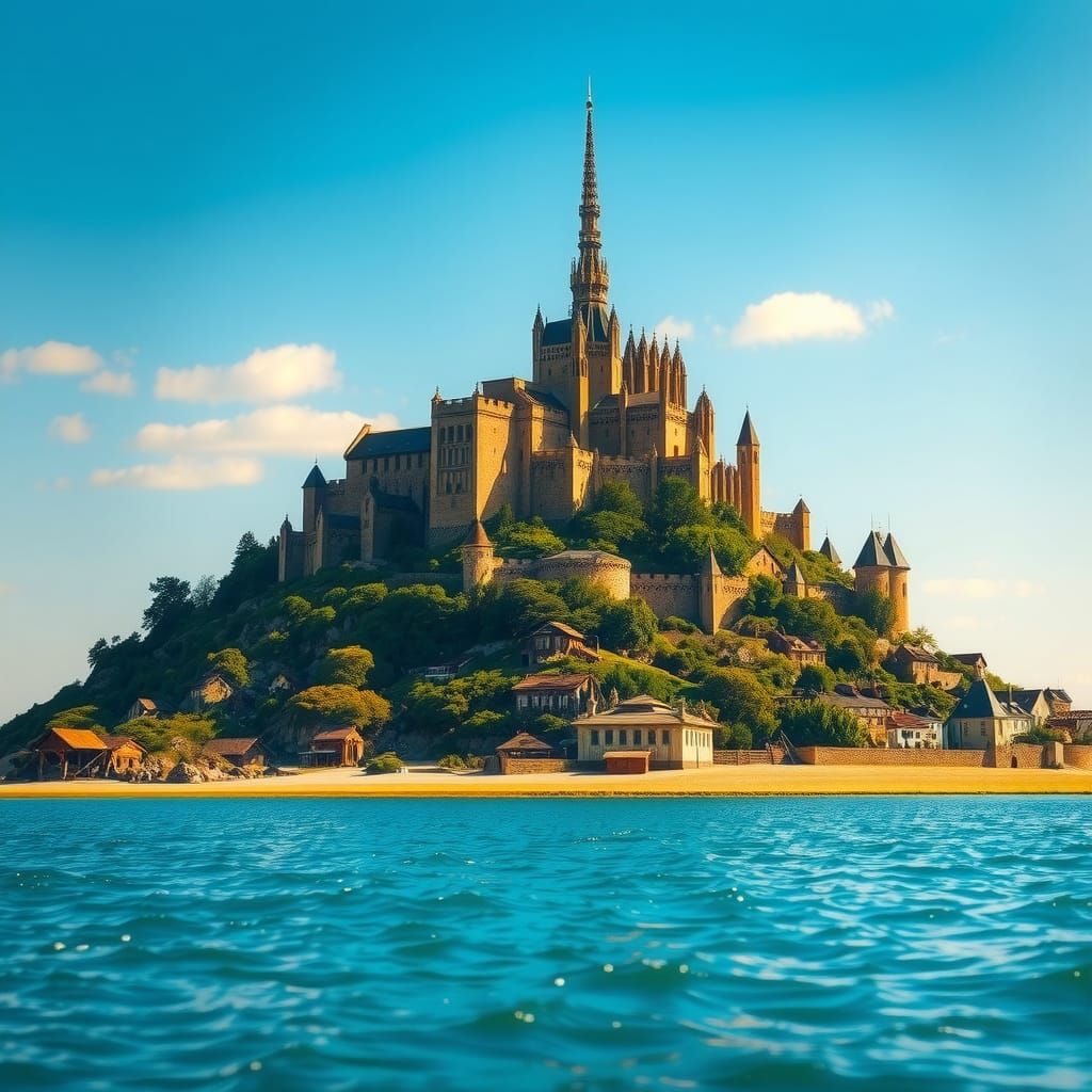 Mont Saint Michel Desert Island Oasis