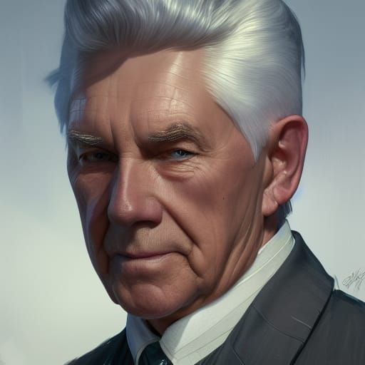 Detailed Portrait of Religious Leader in Digital Art Style