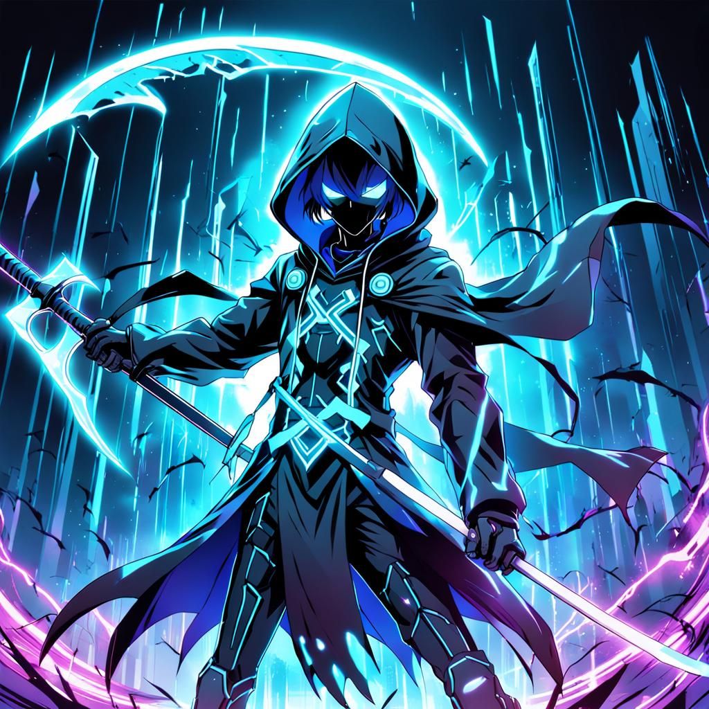 Dark Fantasy Anime Figure Attacks Technology God