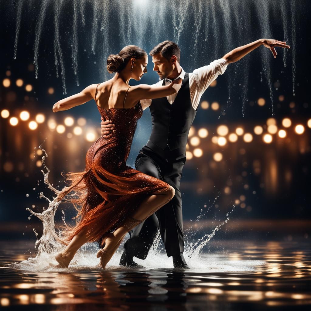 Earth and Water Tango in Hyperrealism