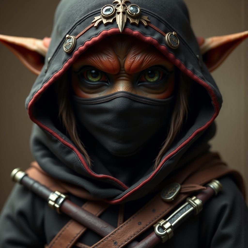 Ickwonaught Rogue in Dark Hooded Cowl