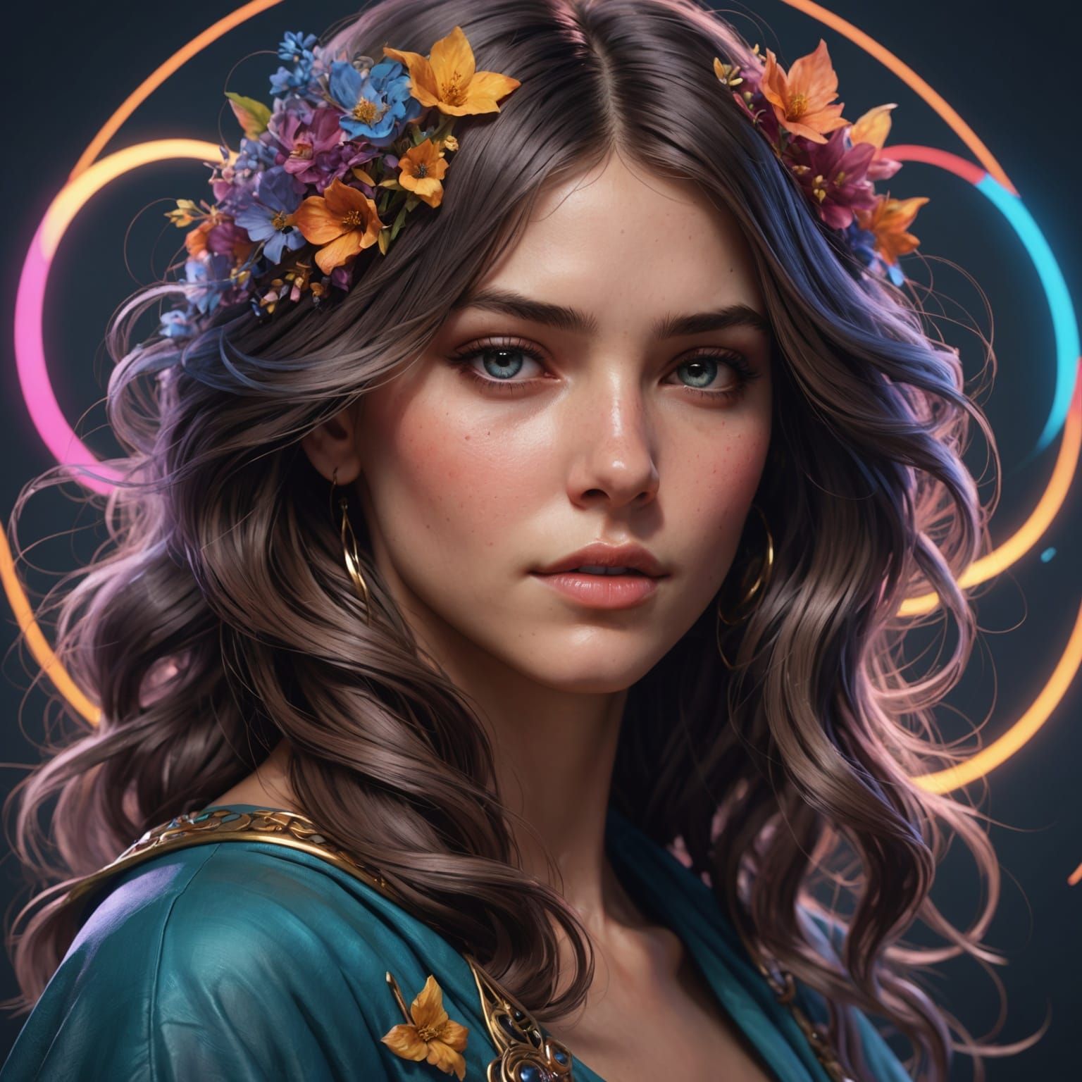 Detailed Portrait with Dynamic Lighting