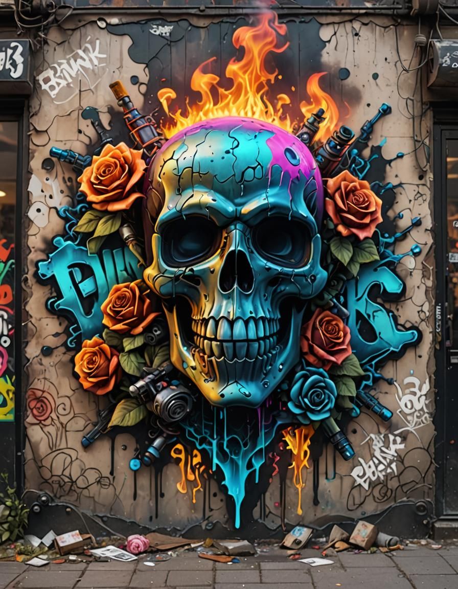 Underwater Postapocalyptic Street Art in Hyper-Realistic 3D