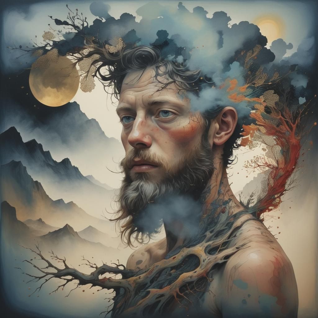 pointalism, expressionism movement, breathtaking detailed, by blake neubert