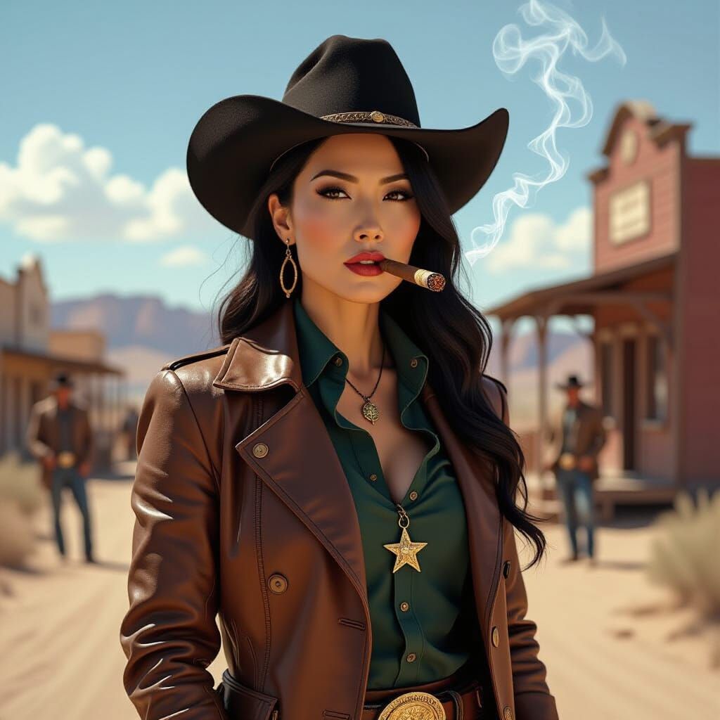 Lucy Liu as Texas Ranger in Old West Town