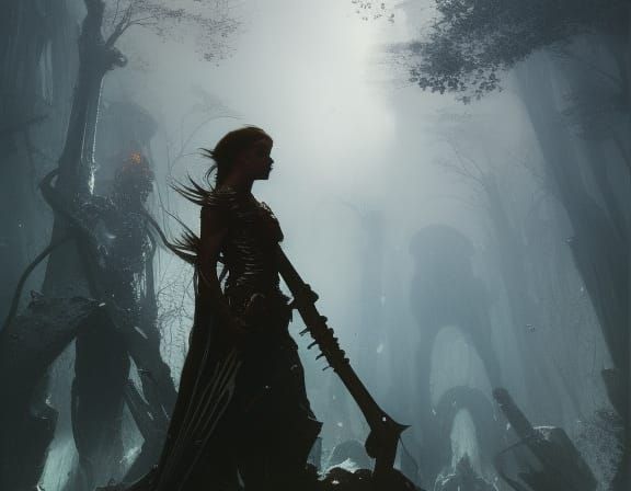 Dark Fantasy Concept Art in Volumetric Lighting