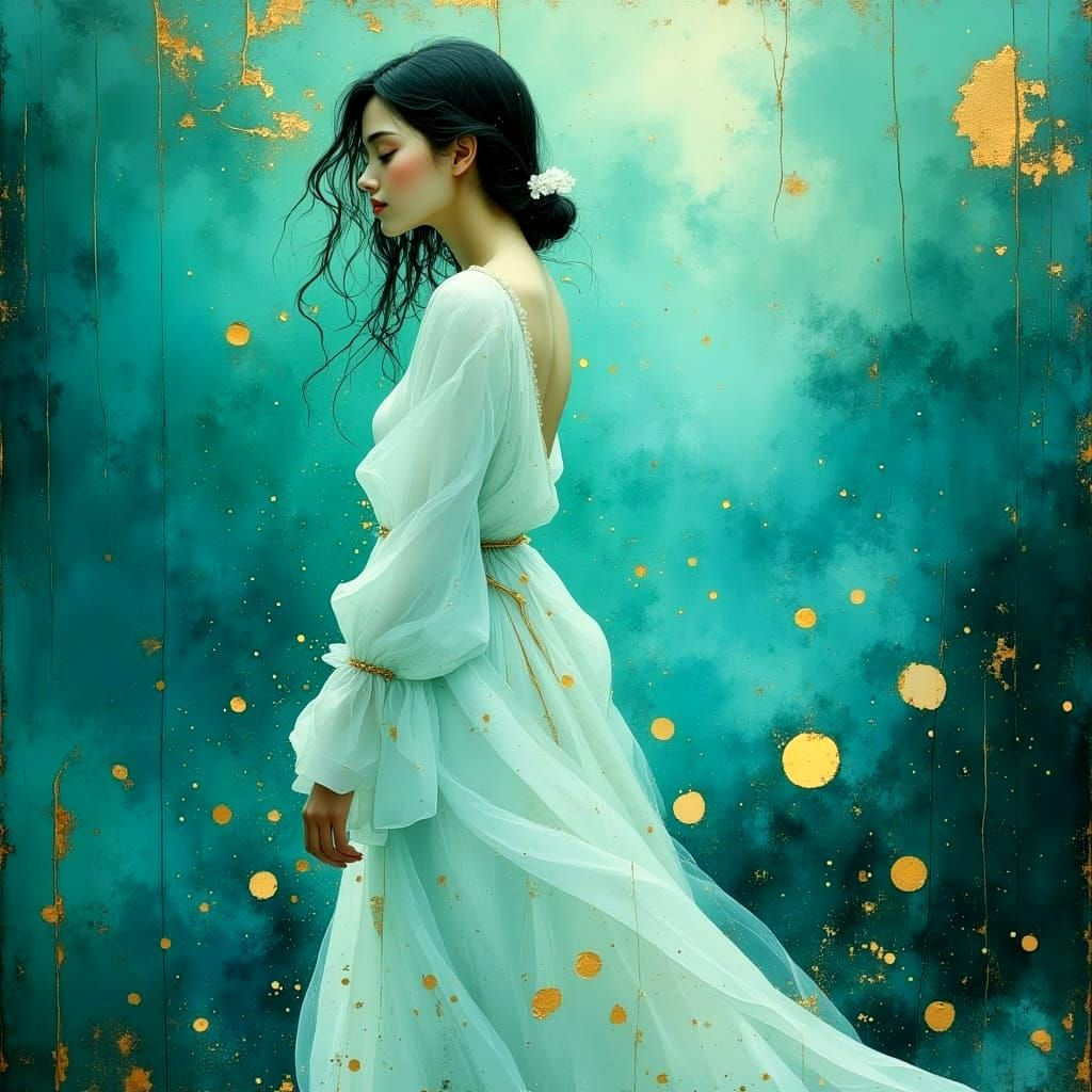 Ethereal Iridescent Image with Bokeh Effects