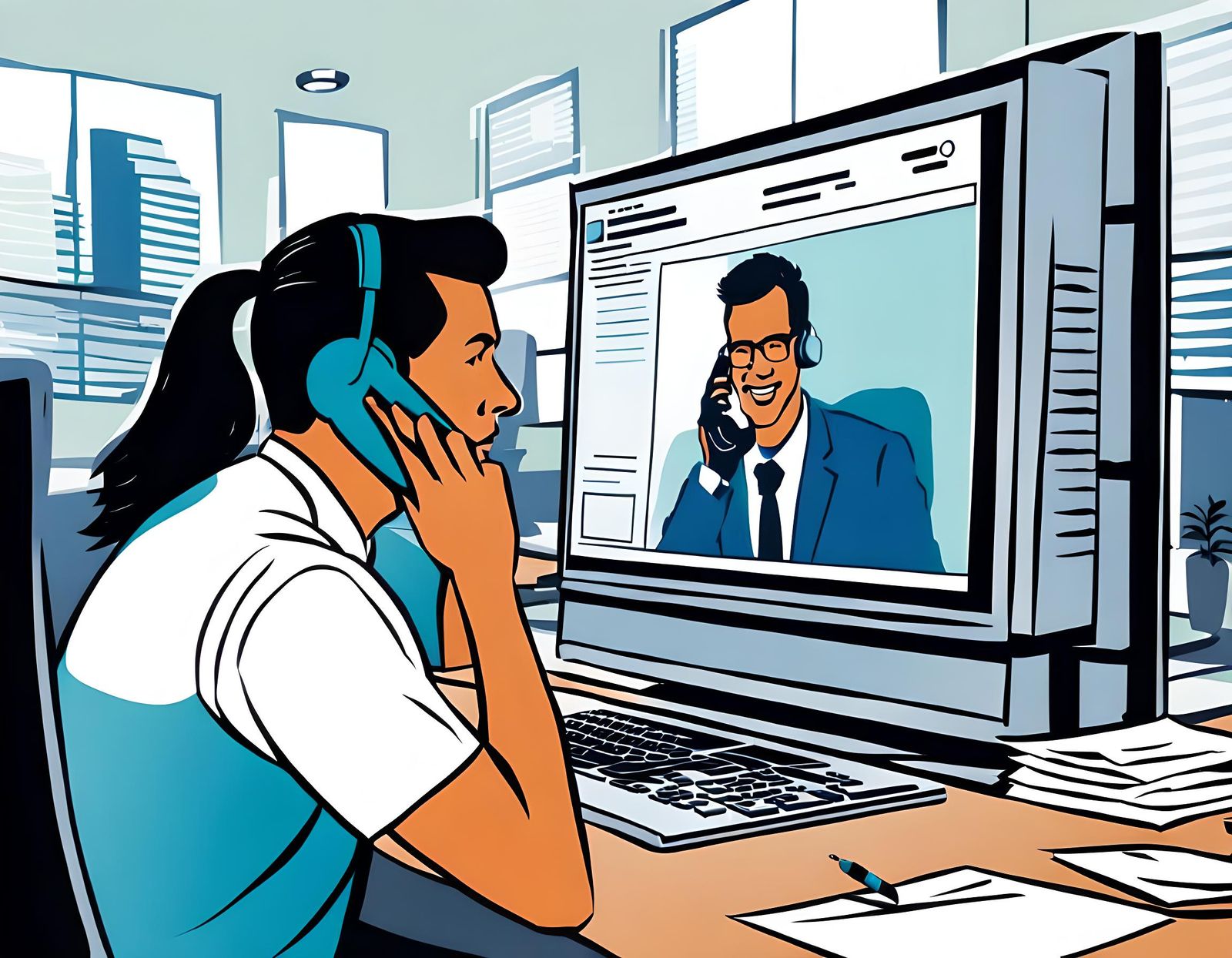 Recruiter on Phone Discussing Job Opportunity