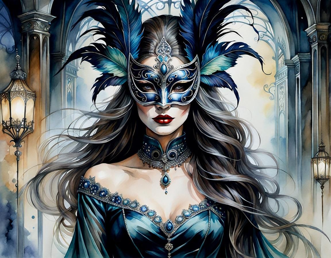 At the masquerade ball.