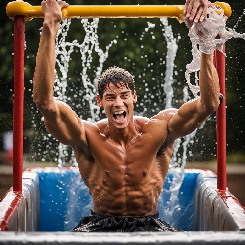 Fraternity Brother Dunk Tank Portrait