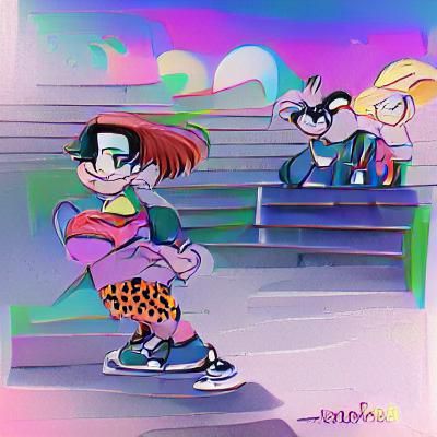 90s Style Cartoon Illustration