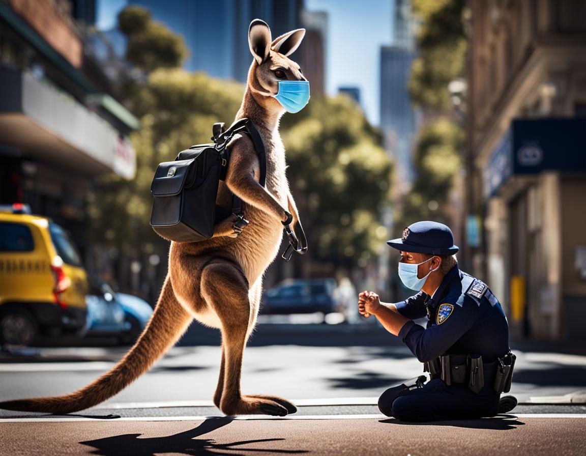 Kangaroo Bandit on the Run in Sydney