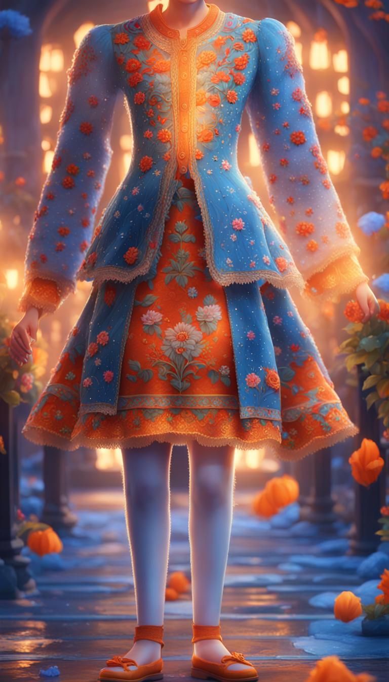 Floral Outfit: Fantasy Concept Art in 8k