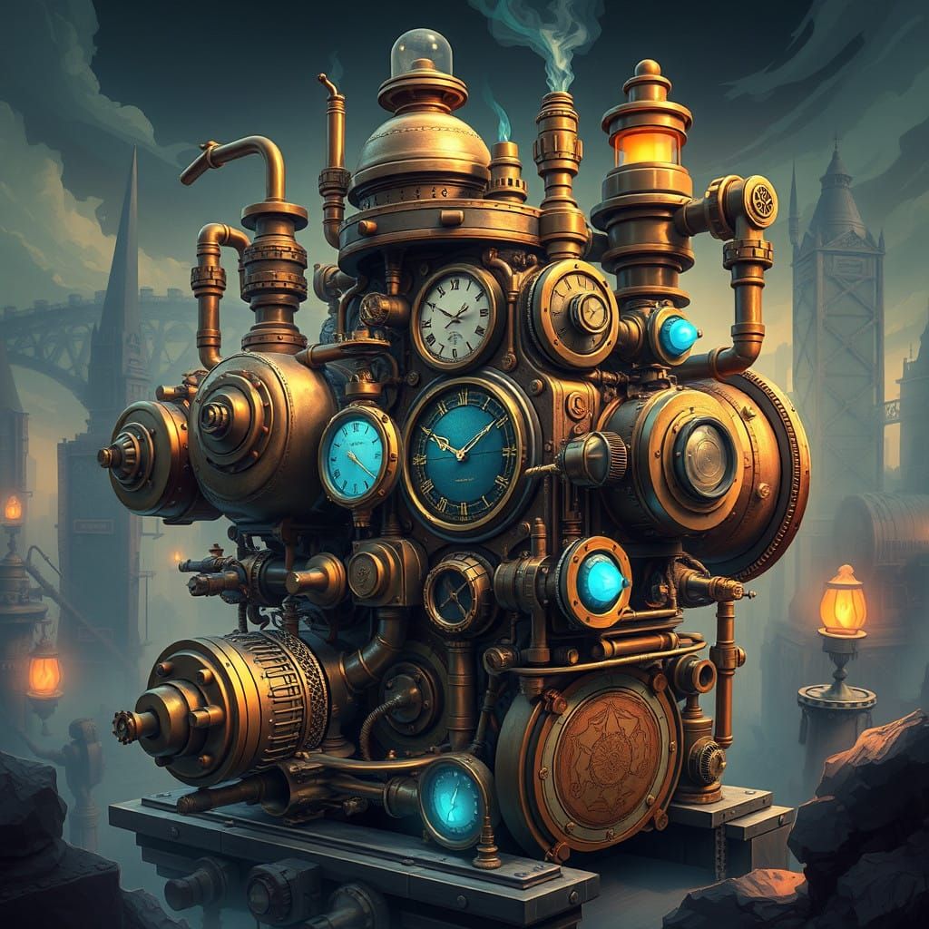 Ethereal Steampunk Engine Unveils Futuristic Secrets