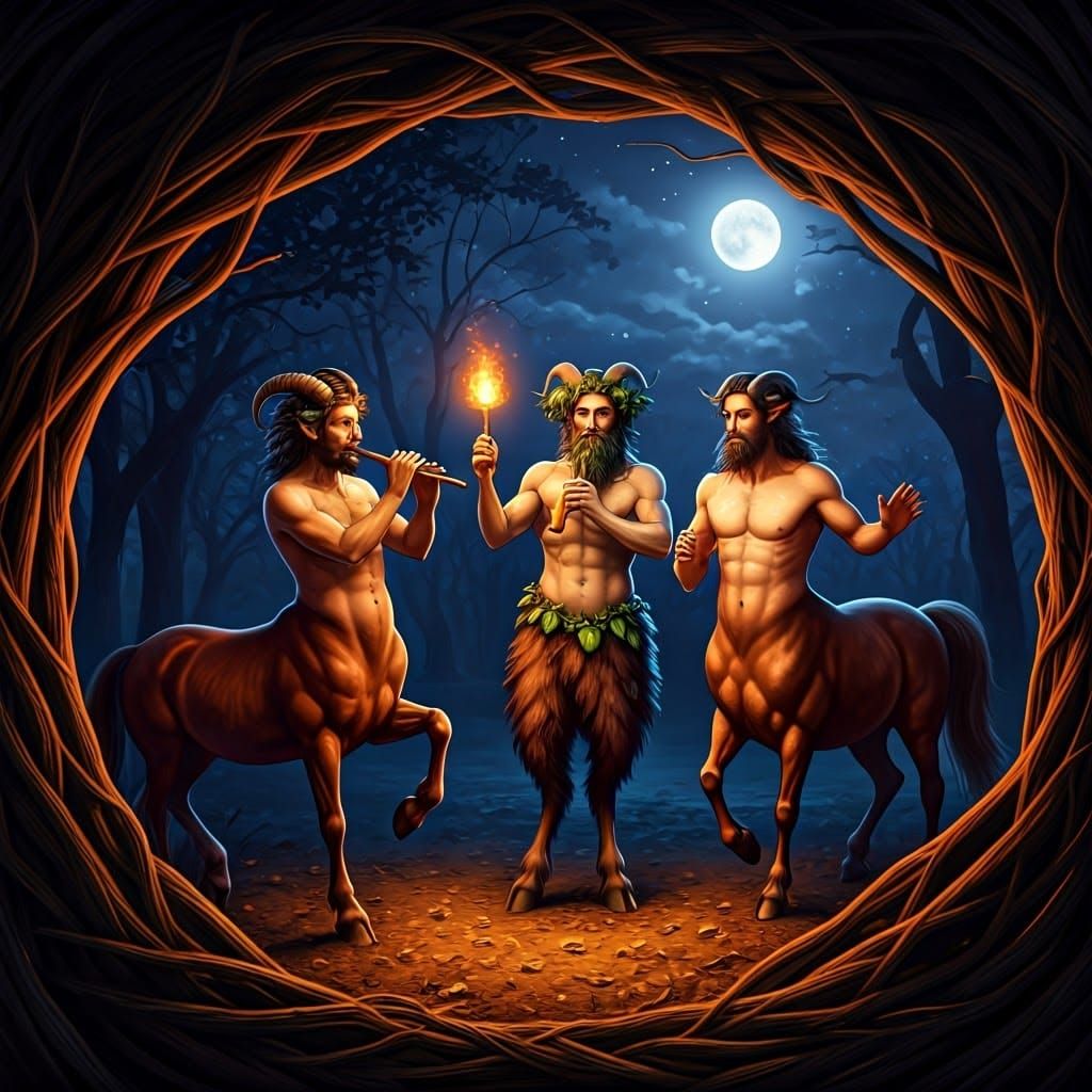 Mystical Bacchanalia Under Full Moon