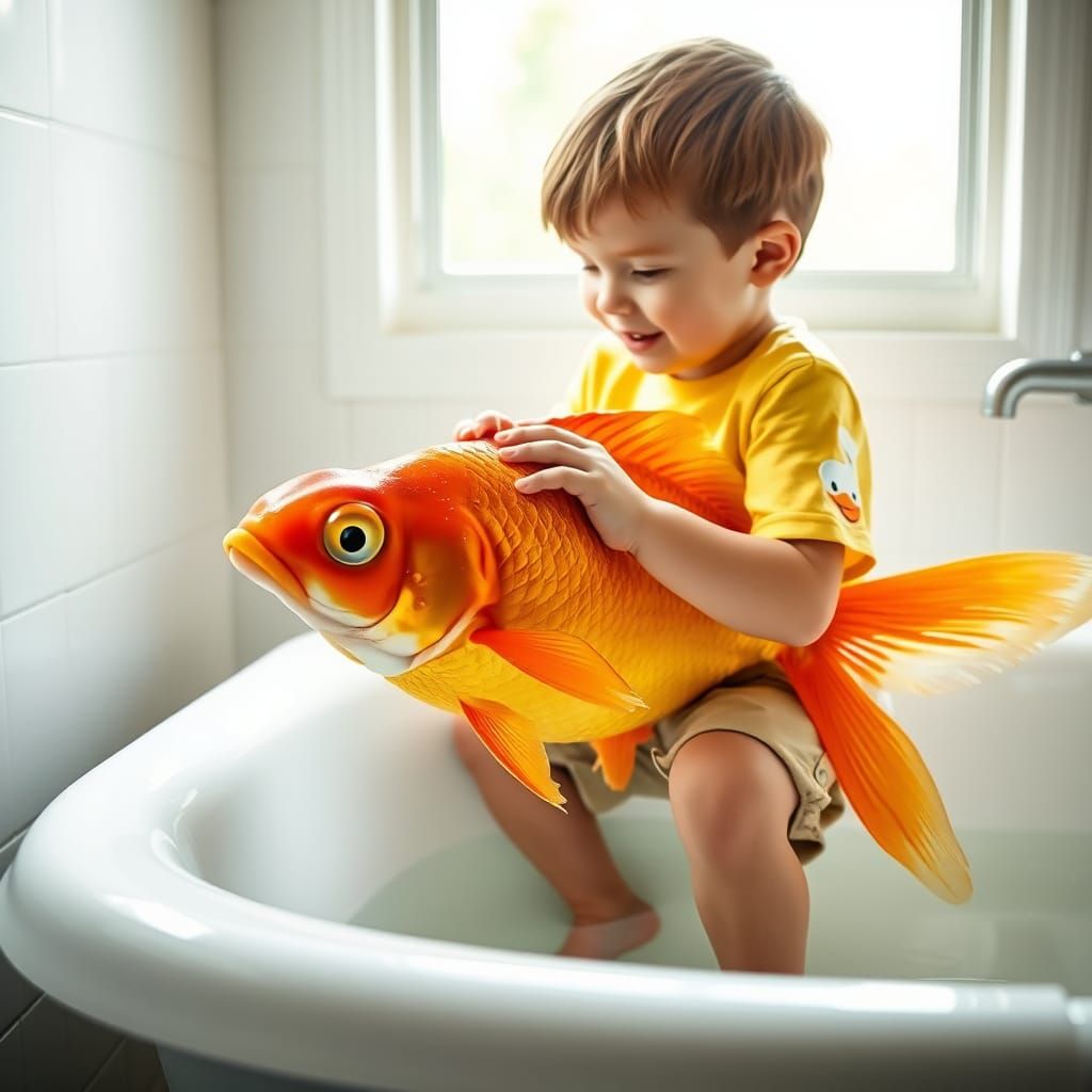 My Goldfish got too big for his bowl.