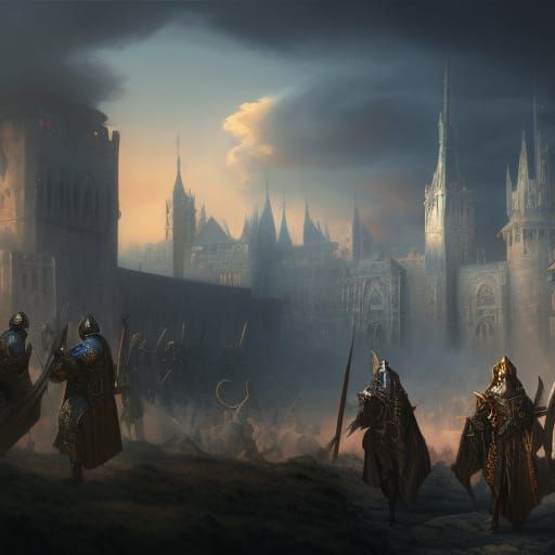 Detailed Medieval Army Concept Art