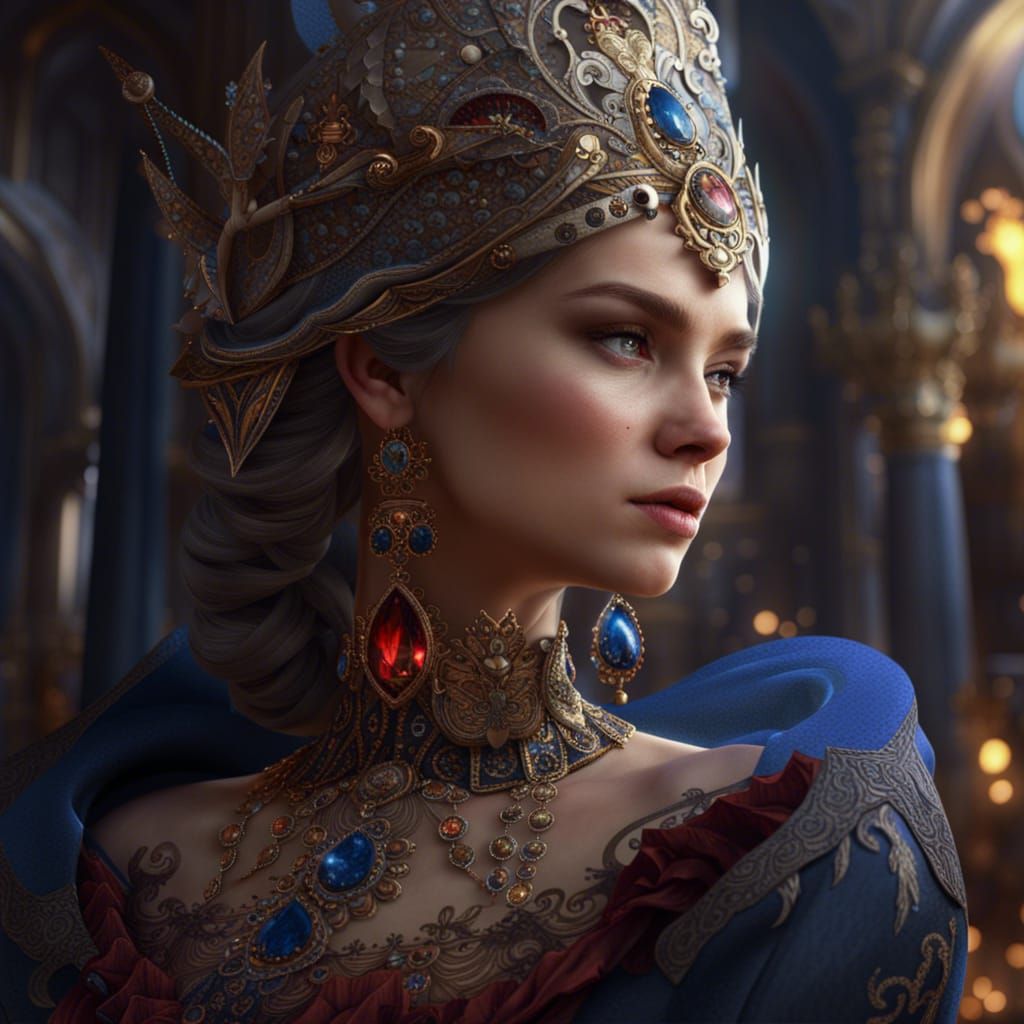 Detailed Matte Painting of a Russian Princess