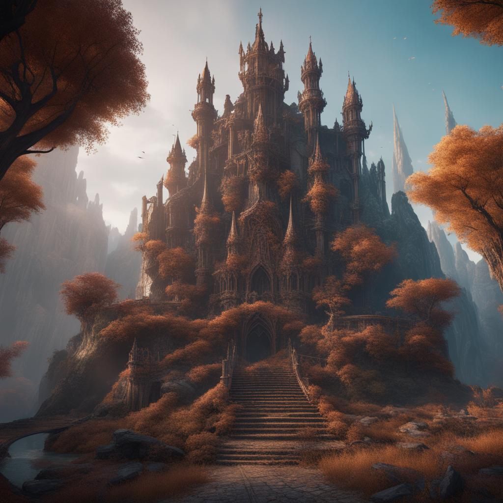 Fantastical Matte Painting in Deep Color