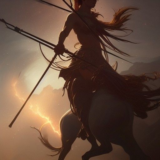 Sagittarius in Dark Fantasy Style, 8K
