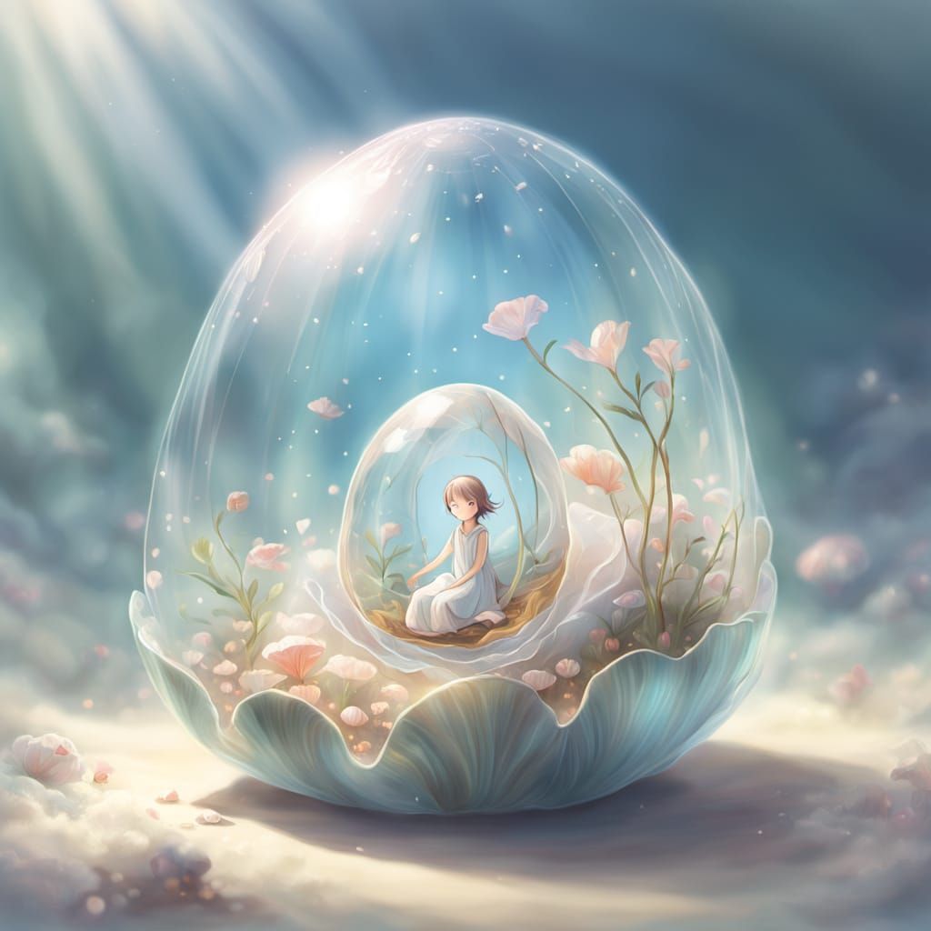 Tiny Soul in Transparent Shell, Studio Ghibli Style