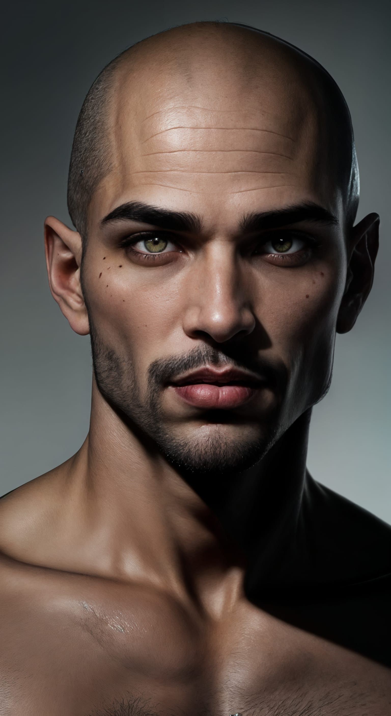 Photorealistic Portrait of a Vampire Gigolo Hermaphrodite