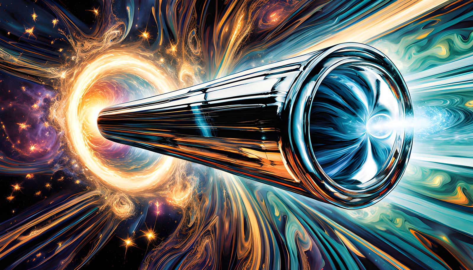 Cyberpunk Spacecraft in Vivid Antipasto Oil Painting Style