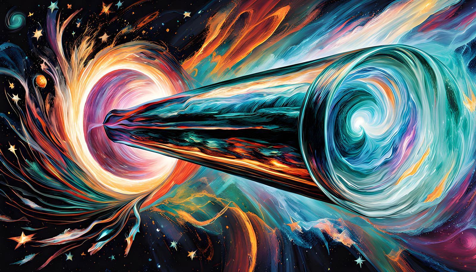 Vibrant Hyper Velocity Spacecraft in Midshot