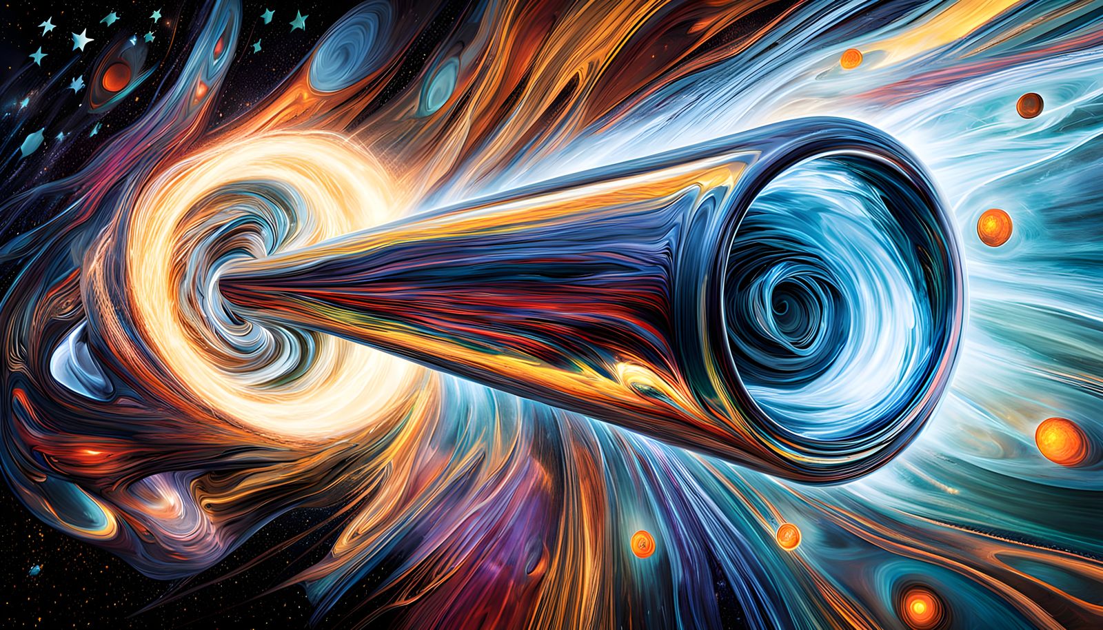 Infinite Velocity Vortex in Vibrant Oil Painting