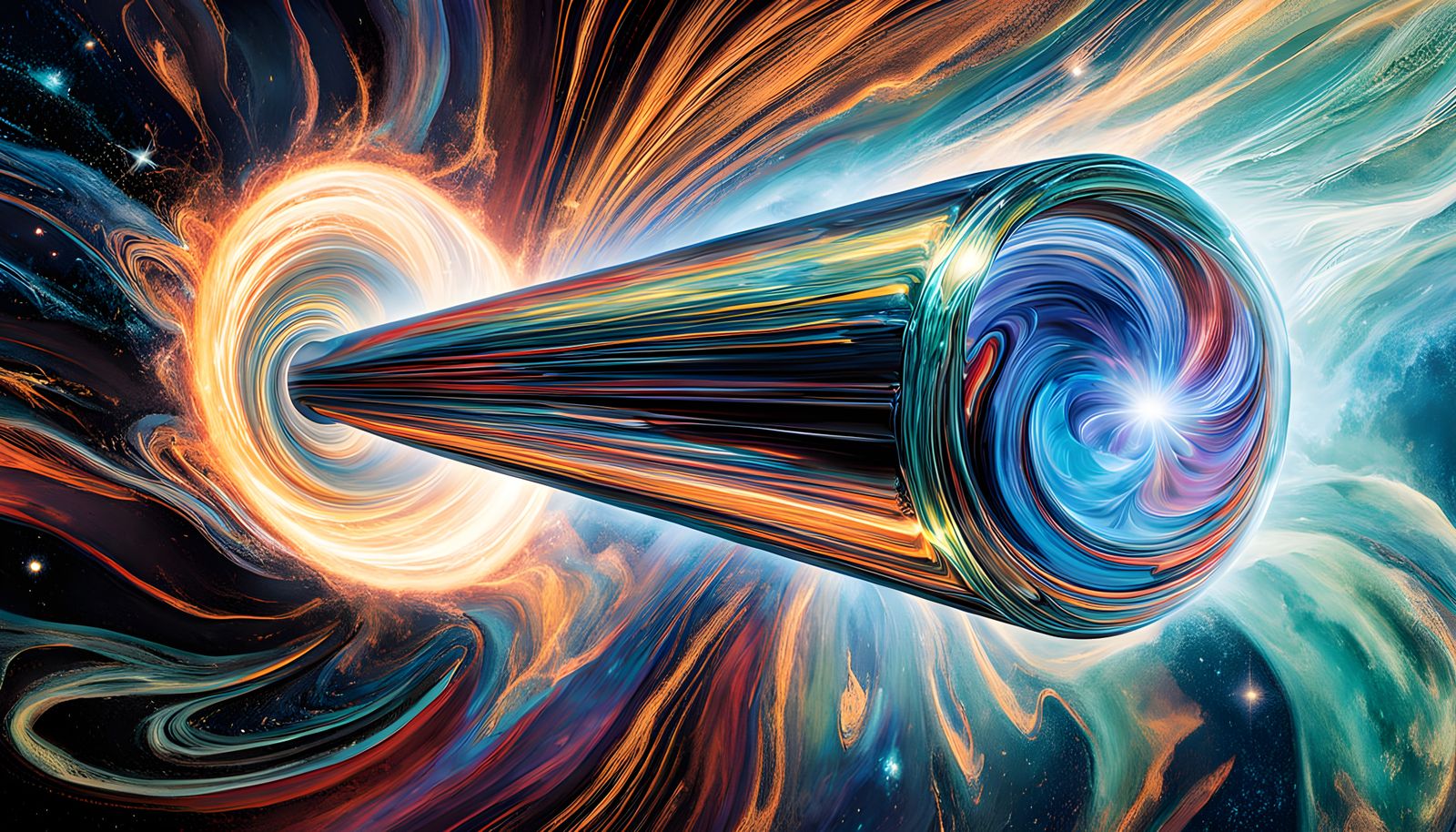 Stunning Superluminal Starship in Antipasto Oil Painting Sty...