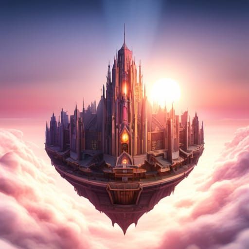 Surreal Fantasy Heart in Vibrant Colors