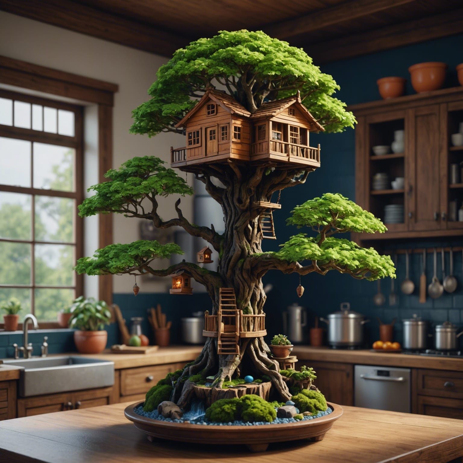 A treehouse for the smurfs