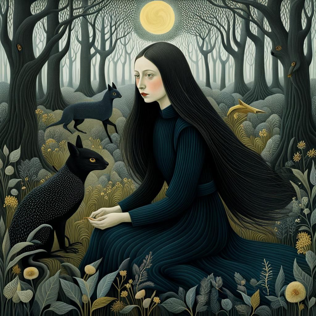 Surreal Collage of Mythological Creatures in Digital Art