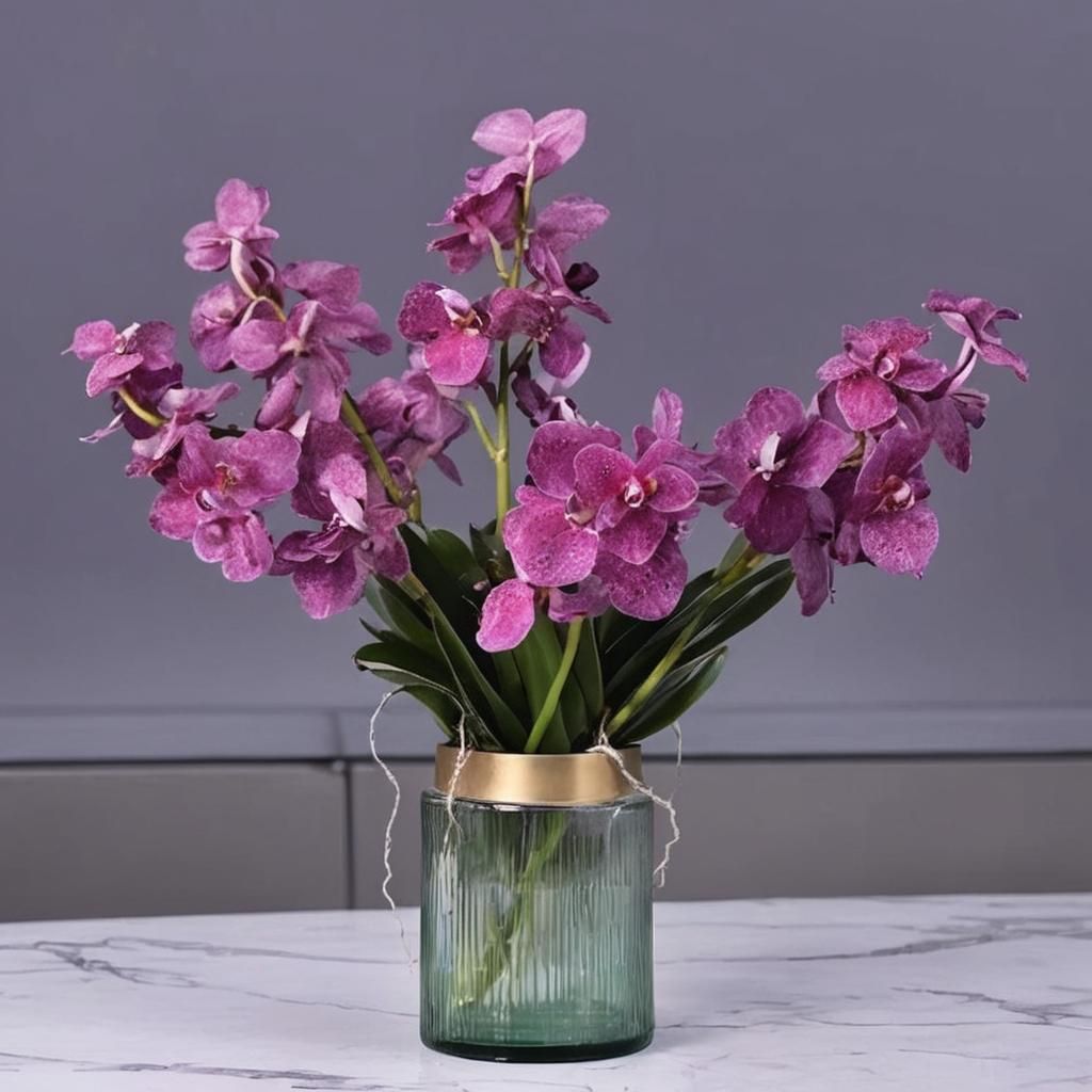 Vanda Orchid in Elegant Pastel Setting