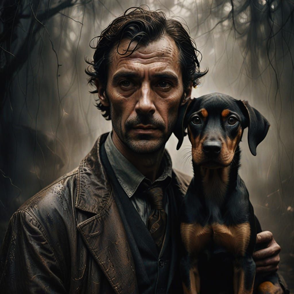 Sherlock Holmes in Moody, Dark Fantasy Concept Art