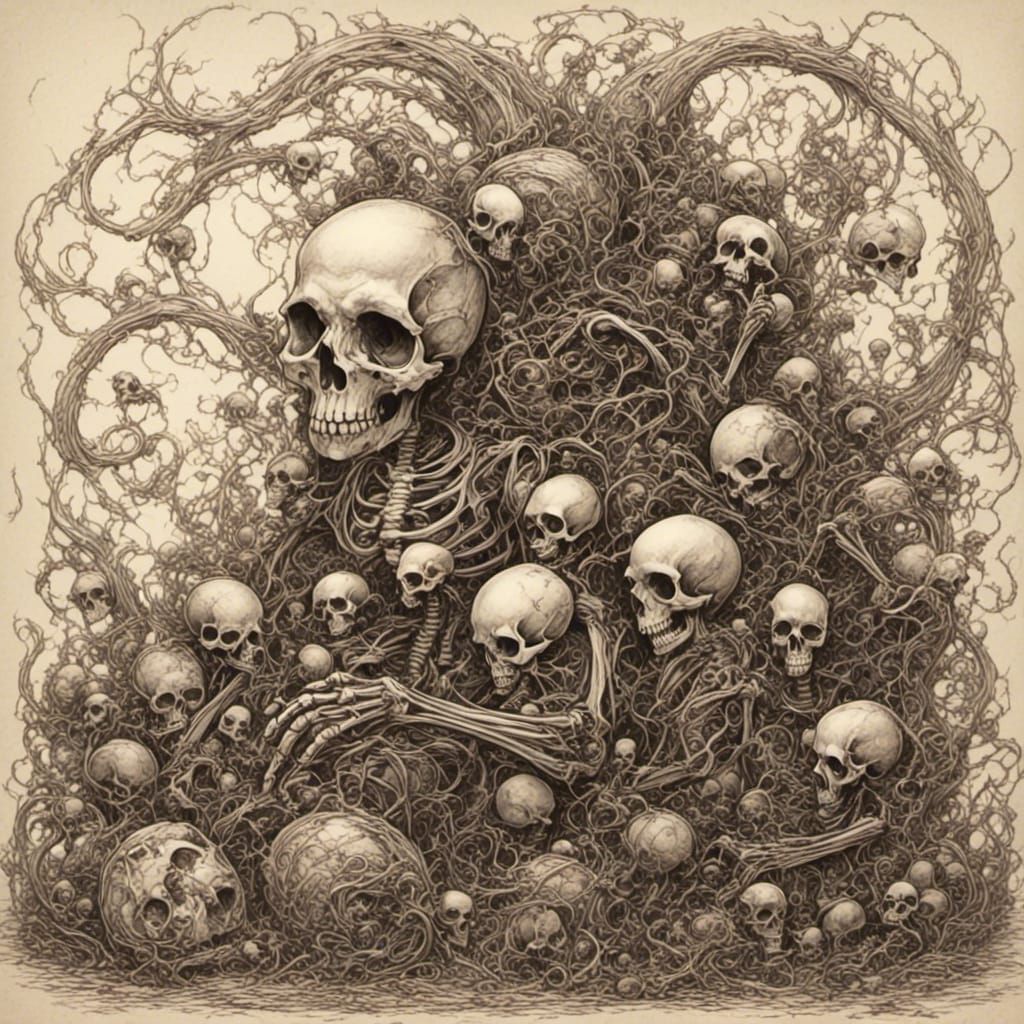 Jack Skellington Pencil Sketch in Center