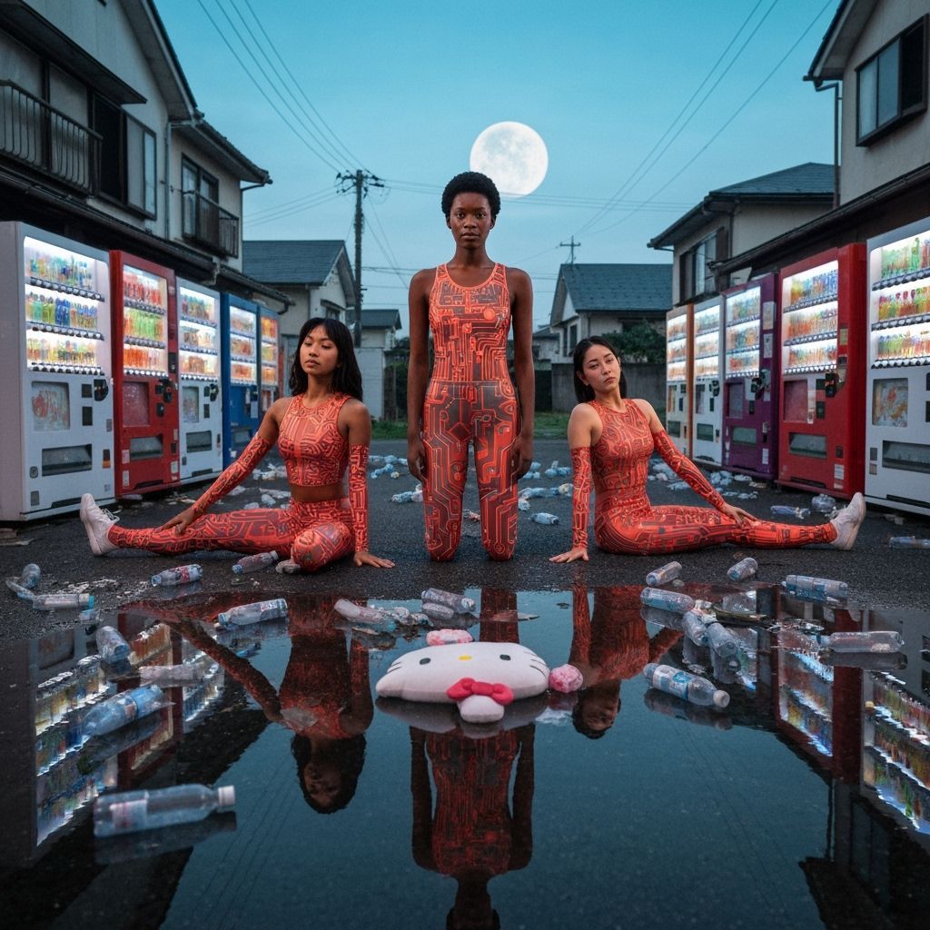 Black and Japanese Women in Moonlit Abandoned Homes