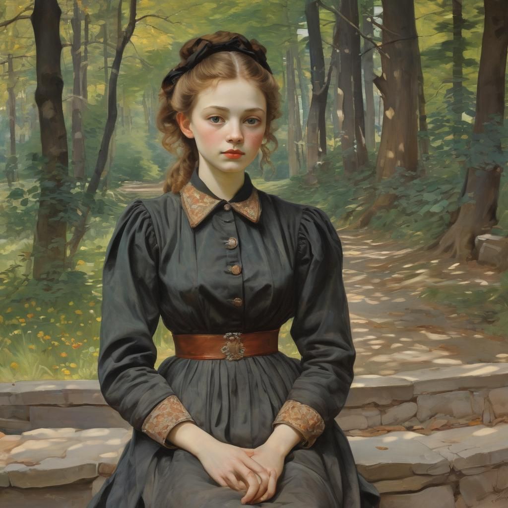 Elegant Portrait of a Young Girl