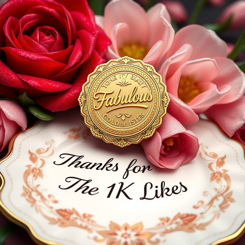 Thanks for the 1K Likes for my one of own creations. 💕 💜 🌺🌹