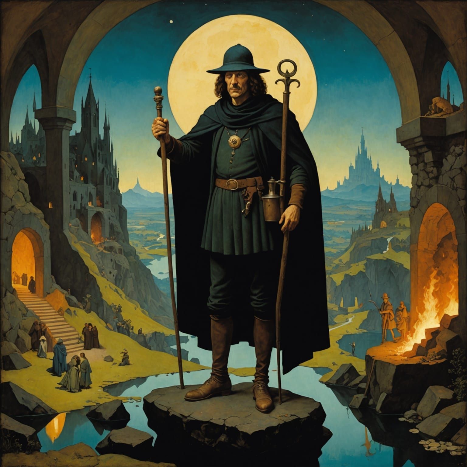 Surreal Underworld: Renaissance Meets Luminous Art