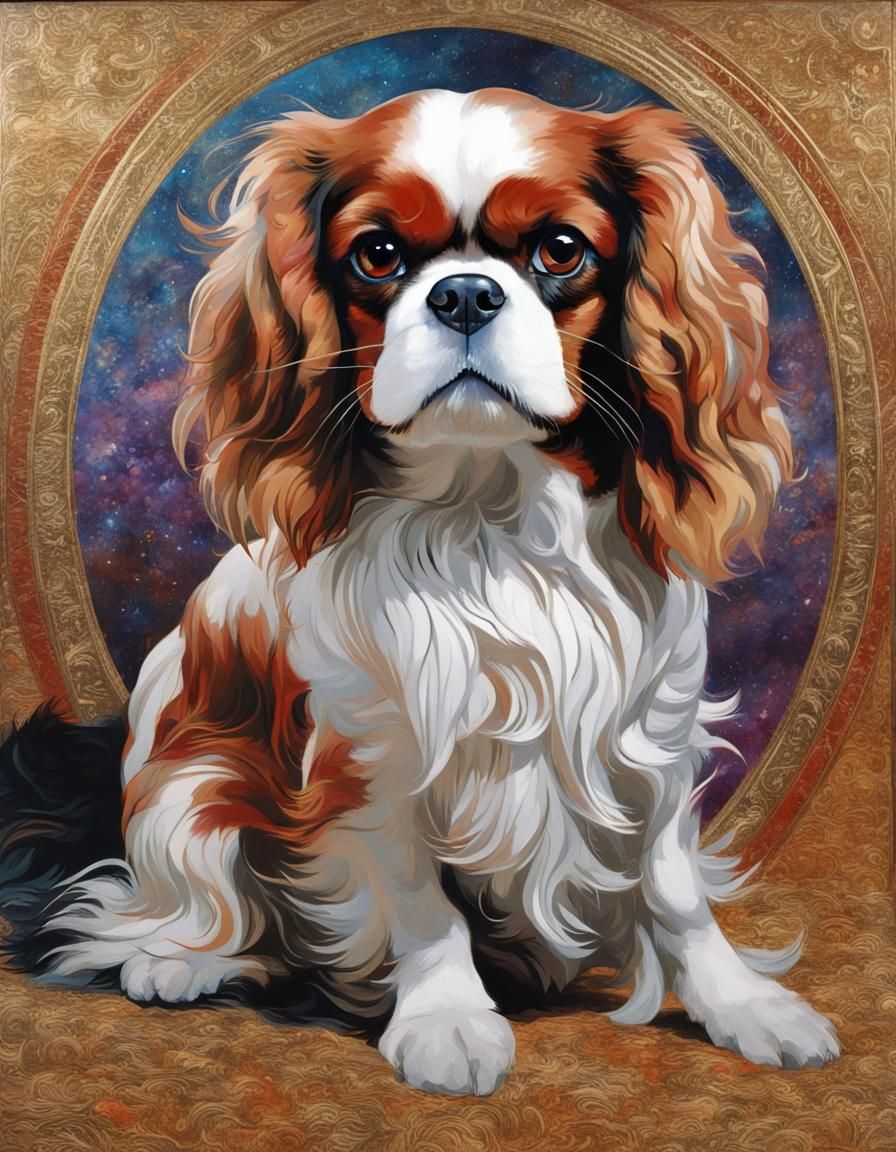 King Charles Spaniel in Ohrai Style