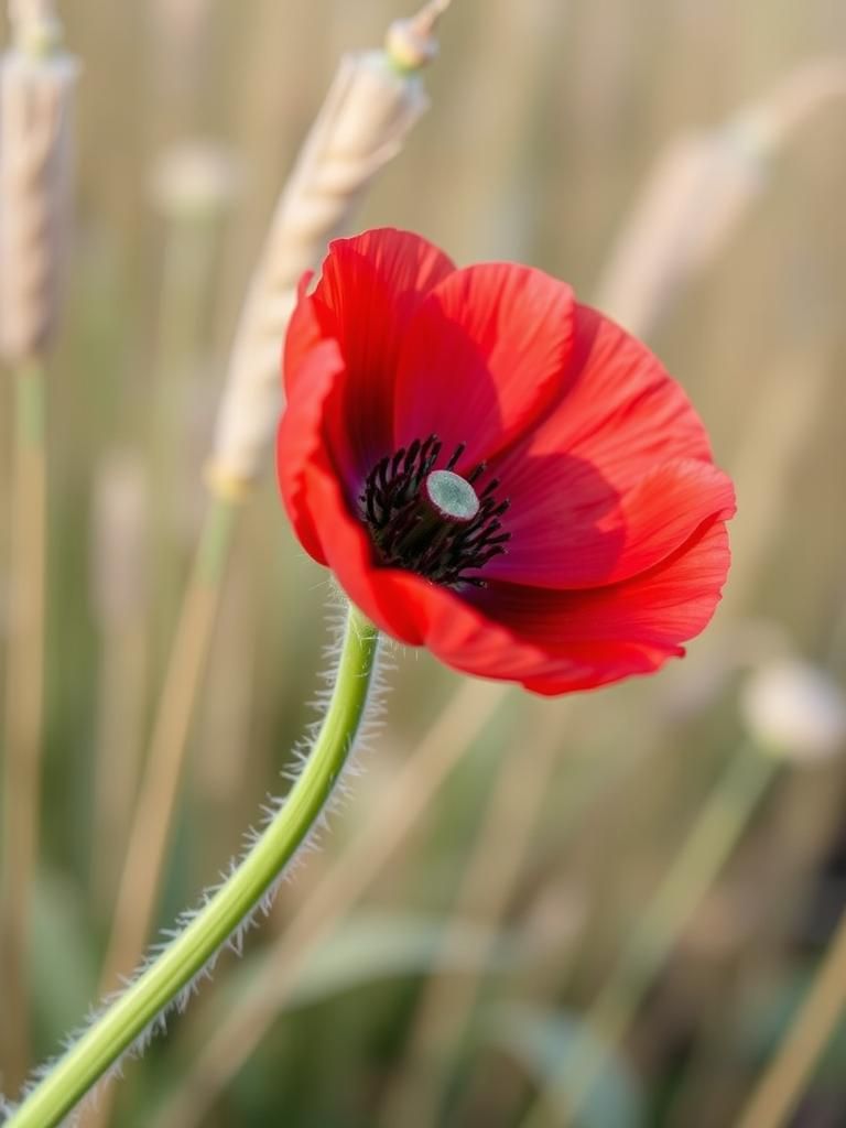 Stunning Close-Up of a Red Poppy Flower