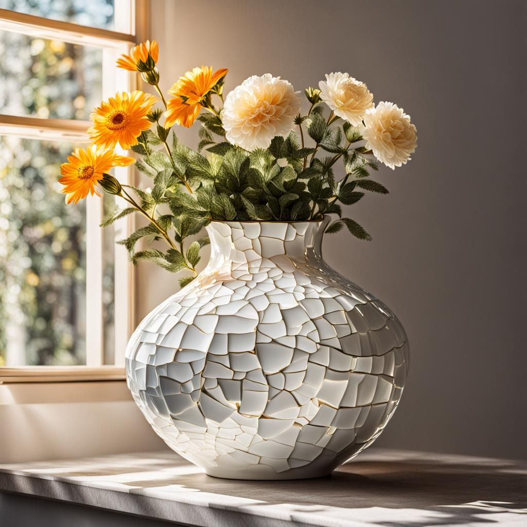 Cracked  fine porcelain